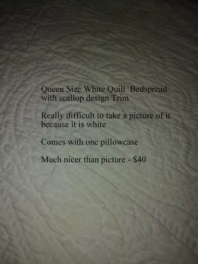 Bedding - Queen Size Quilt & Pillow Sham, View more