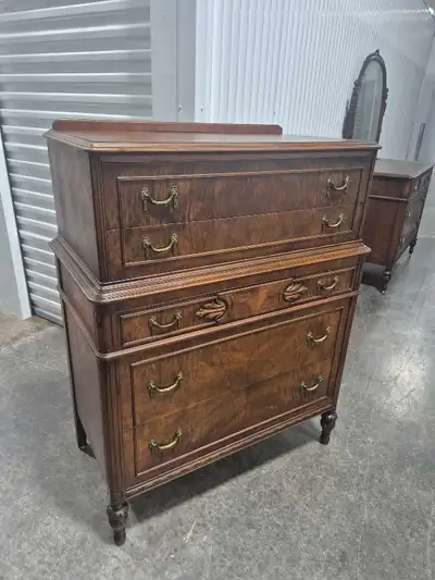 Vintage Walnut Victorian Chest or Dresser, View more