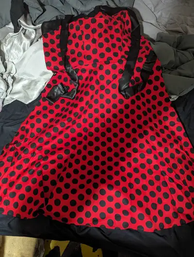 Women's 50s Vintage Audrey Retro Polka Dots Rockabilly Dress, View more