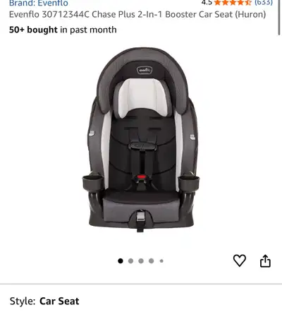 Evenflo Chase Plus 2-in-1 Booster Car Seat (Huron), View more
