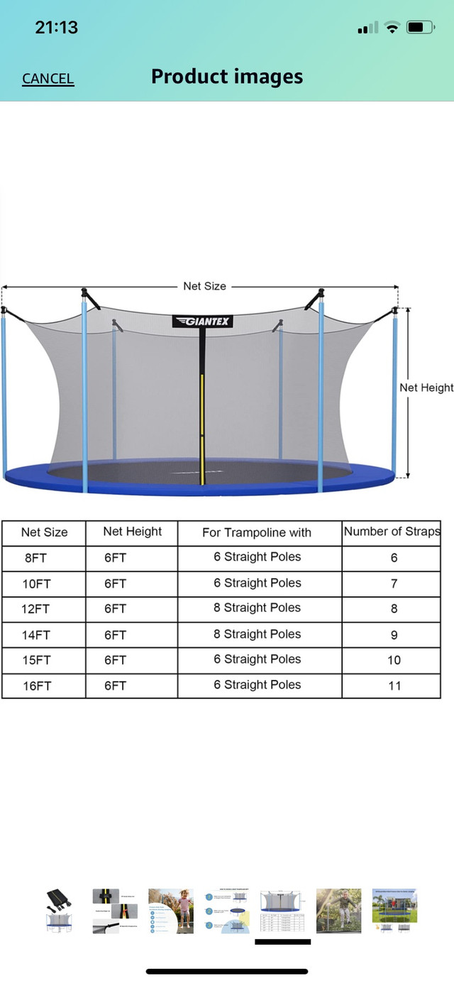 Trampoline net in Toys & Games in Timmins - Image 3