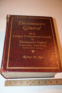 Antique FRENCH AND FRENCH ENGLISH DICTIONARY leather bound