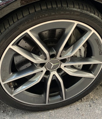 19 INCH OEM AMG RIMS WITH CONTINENTAL RUNFLATS (SSR) TIRES