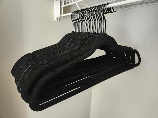 25x Black Velvet Hangers in Storage & Organization in Calgary