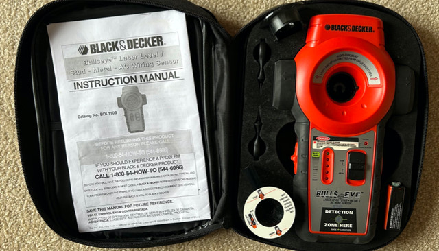Black + Decker Laser level, Stud finder &amp; wiring sensor in Hand Tools in Kitchener / Waterloo - Image 2