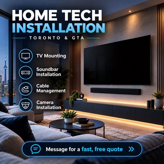 TV Mounting • Soundbar • Security Cameras • Intercom – GTA
