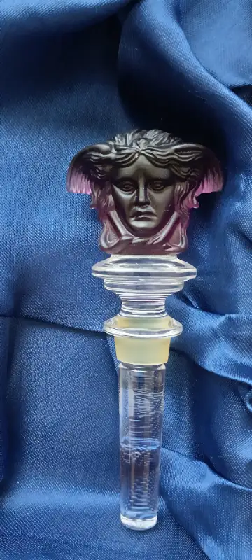 Versace Rosenthal Medusa Head Lead Crystal Bottle Stopper, View more