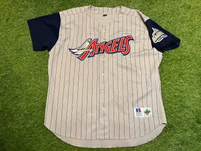 Authentic Russell Anaheim Angels Baseball Jersey sz 52, View more