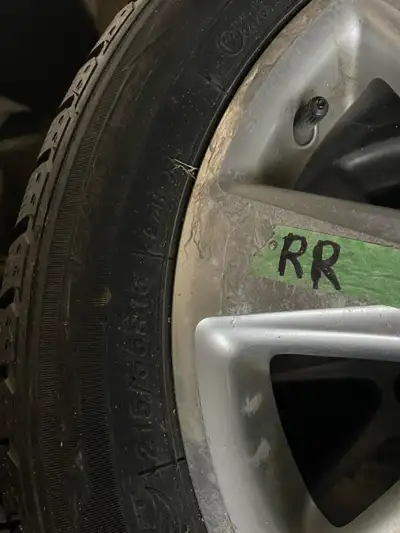 Cam off a 2007 VW passat aluminum rims but marked up but better looking that steel. Tires have two s...