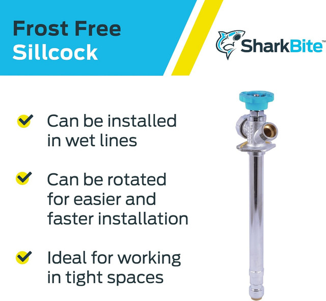 SharkBite 8 Inch Frost Free Sillcock NEW in Plumbing, Sinks, Toilets & Showers in Markham / York Region - Image 4