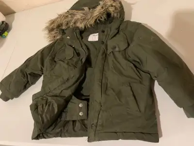 Manteau khaki Old navy coat 3T with faux fur, View more