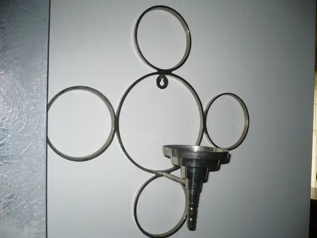 TWO IDENTICAL  ART DECO STYLE WALL SCONES FOR CANDLE OR PLANTS in Home Décor & Accents in Ottawa - Image 2