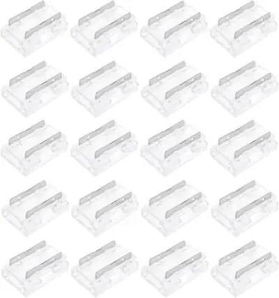 20Pcs 2-Pin COB LED Connectors for 10mm-9 in 1 Strips, No Dark A, View more