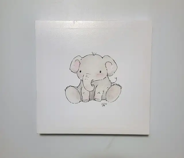 NEW - Two Nursery Wall Art Pictures (1x1ft) - Lion and Elephant in Other in London - Image 2