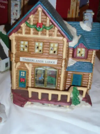 Christmas Village Timberlands Lodge 8.5 x 7.5 $30., View more