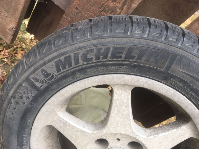 185/65R14 , Michelin Winter tire , set of 4 on rim in Tires & Rims in Edmonton