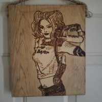 Harley Quinn wood plaques