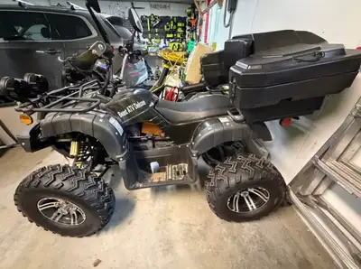 The machine is 2 years old. It has 73 KLM on it We only use it for plowing. We no longer need it to...