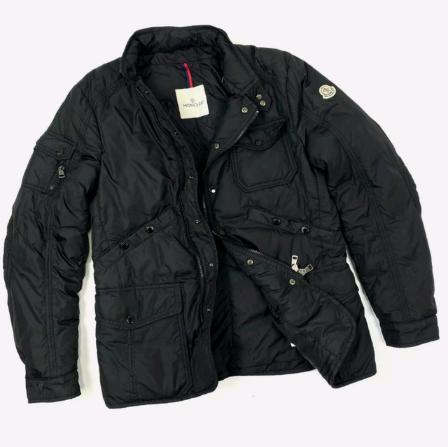 Men's Auth MONCLER Black Down Puffer Casual Jacket Size 3 M/L in Men's in Markham / York Region