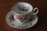 Royal Albert Flower Of The Month " Roses " Teacup and Saucer