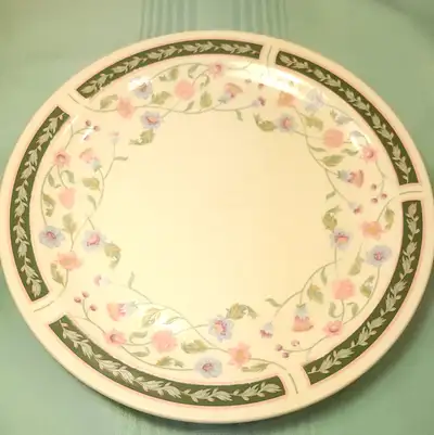 Sunflower China 10.5" Dinner Plate with Gold Stand, Circa 1995, View more