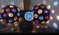 Blue Tooth enabled Double rotating Disco Ball light.
