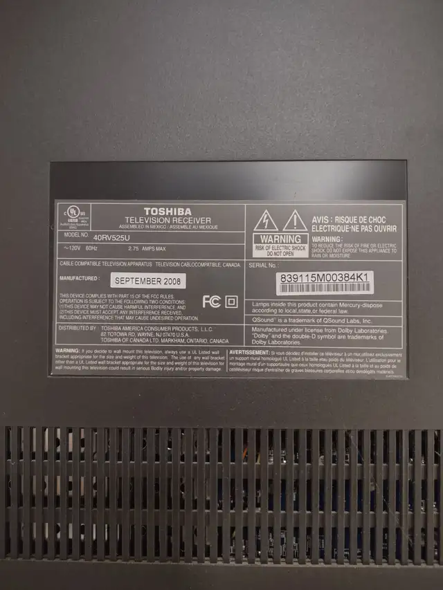 Toshiba 40" in TVs in Gatineau - Image 3