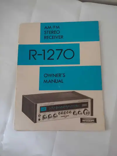 Vintage Manual for Marantz R-1270 Superscope AM/FM Receiver, View more