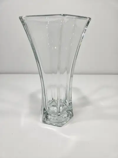 Vintage Hoosier Clear Glass Vase, View more