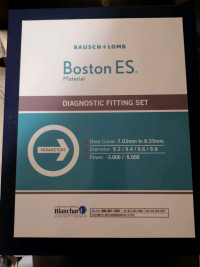 Boston ES Rigid Contact Lense Diagnostic Fitting SetFree shippin