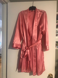 Satin robe - La Vie en Rose - Robe de chambre en satin 
