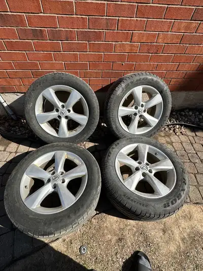 Selling a Set of OEM 18” Lexus RX350 Rims on Winter Tires. Only one tire has good tread left others...
