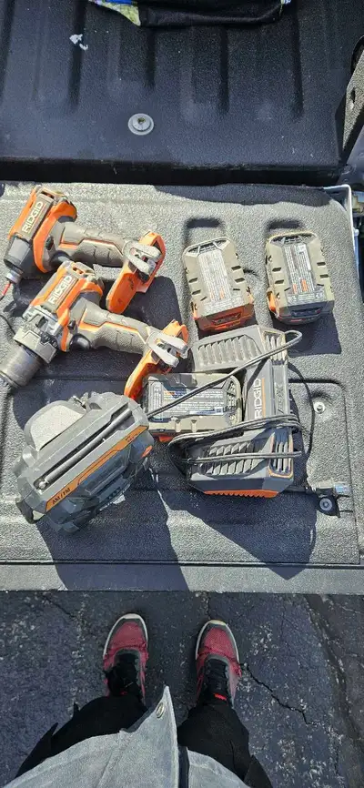 Set of Ridgid Power tools , View more