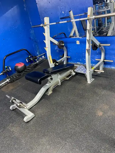 Hoist 3 away Olympic Bench. In great shape. Does not include plates. New these are just over $3k. As...