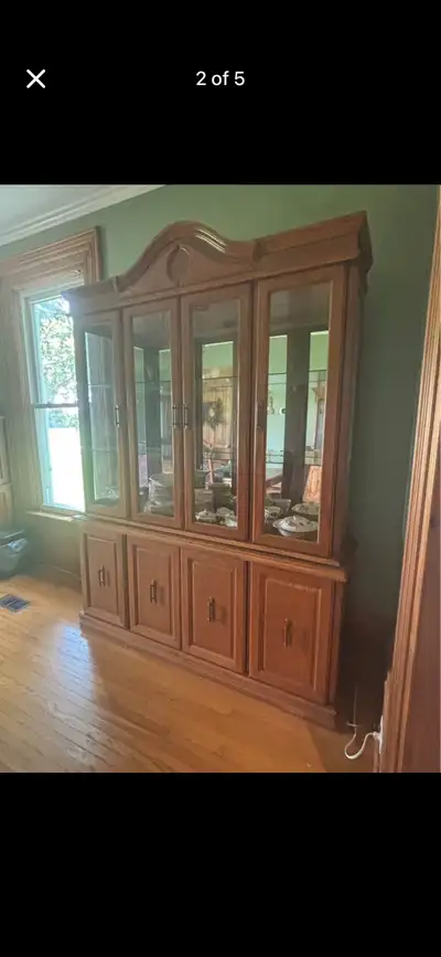 dining table chairs and cabinet , View more