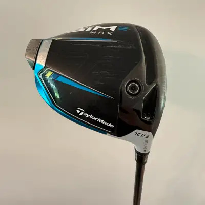 Club: TaylorMade SIM2 Max 10.5 Degree Driver right handed Shaft: Aldila Synergy Stiff Flex Grip: Tay...