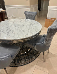 Round Marble dinning set