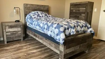 3-Piece Ashley Derekson Bedroom Set(Twin Bed, Chest, Nightstand), View more