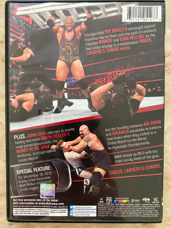 Wrestling DVD - TLC Tables Ladders Chairs 2012 in CDs, DVDs & Blu-ray in City of Toronto - Image 2