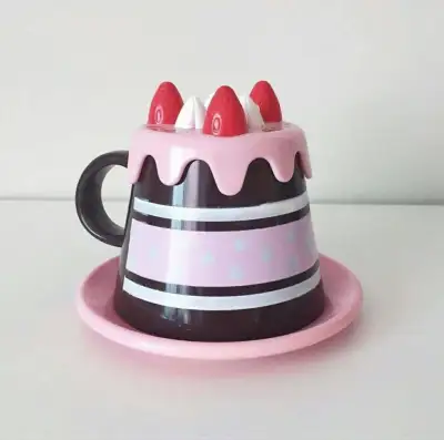 NWOT - Ice Cream Strawberry Dessert Cup with Saucer Plate, View more