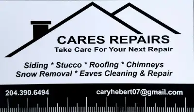 18 years experience - fully insured liability and WCB - roof repairs - siding repairs - eaves trough...
