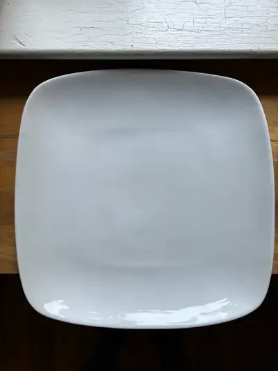 $6 plate Isaac Mizrahi "Classic White" 12-in square platter, View more