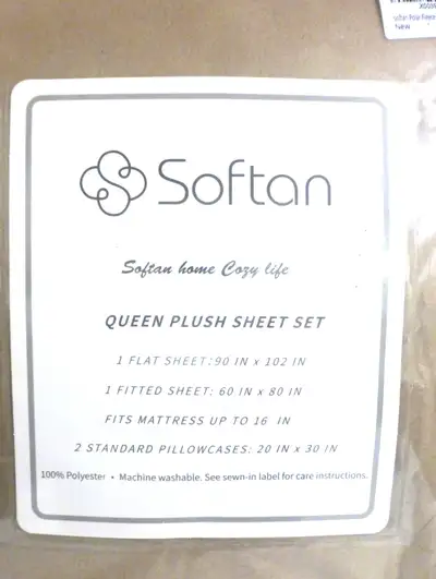 Queen Size BED SHEET SET FLEECE Sheet Set Pillow Case Fitted, View more