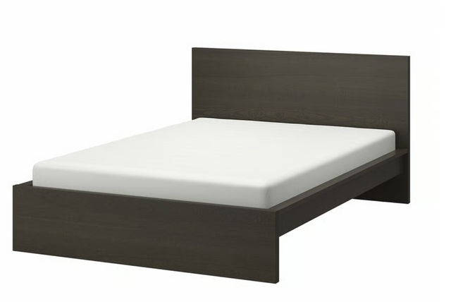 MALM Queen Bed Frame / Cadre de lit - Dark Brown/Brun foncé in Beds & Mattresses in West Island - Image 2