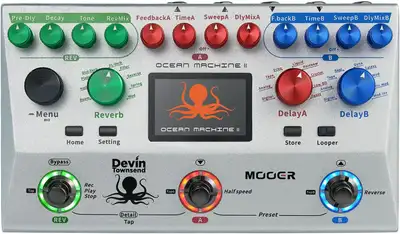 MOOER Ocean Machine II Dual Delay, Reverb and Looper Pedal, View more