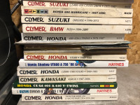 Motorcycle service manuals: Lot of 22 Clymer, Haynes and OEM.