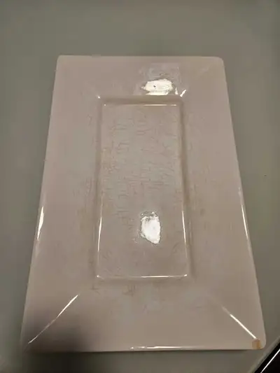 MOVING SALE!- White ceramic serving tray, View more