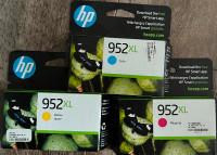 HP printer 952 XL colour ink cartridges