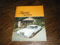Chrysler 1975 Imperial Car Specifications booklet