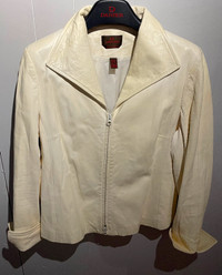 White Danier Italian Leather Jacket